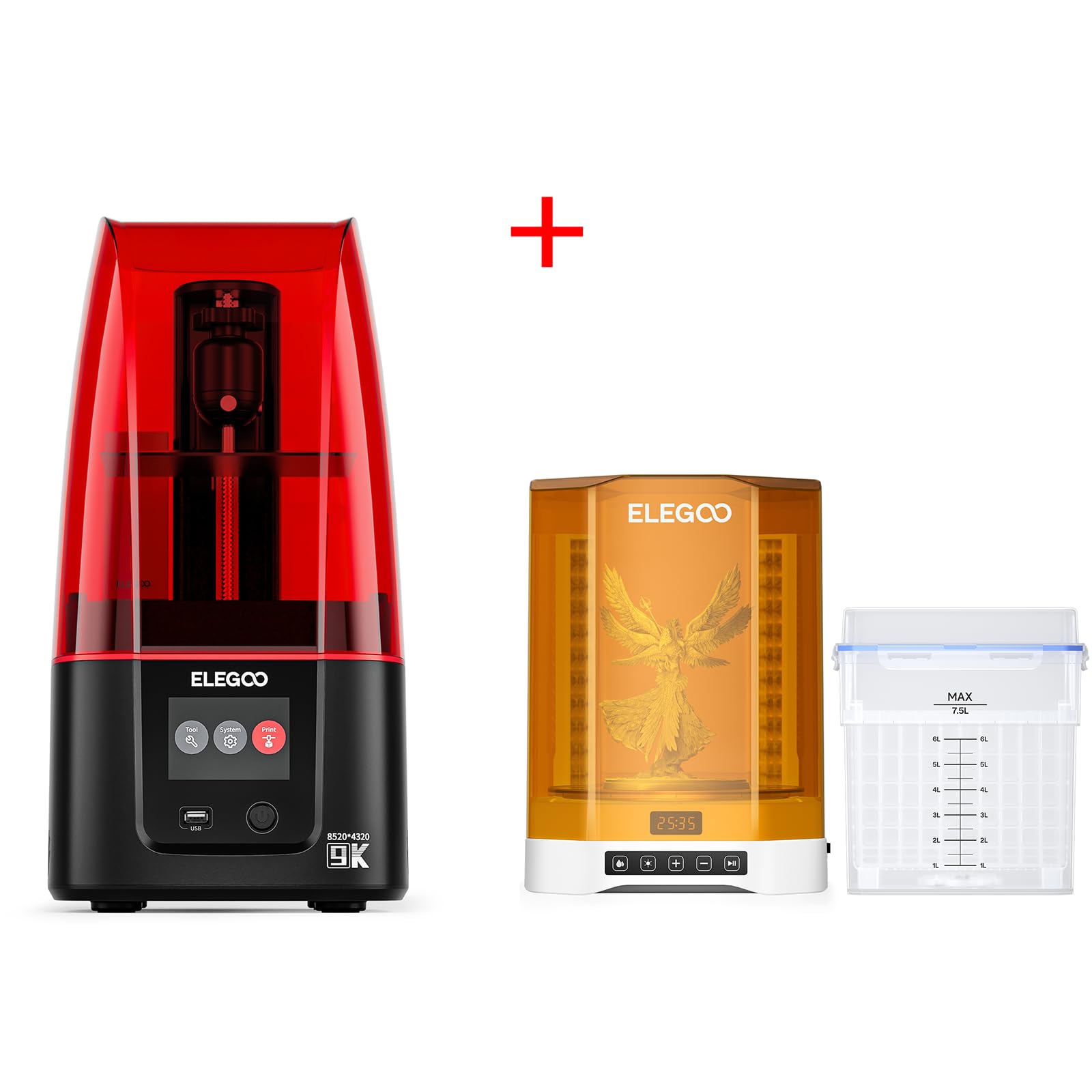 ELEGOO Mars 4 MSLA 3D Printer and ELEGOO Mercury Plus V3.0
